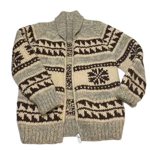 トップス CANADIAN SWEATER COMPANY LTD. 100% WOOL Canadian Sweater Company 100% Wool Zip Front Sweater